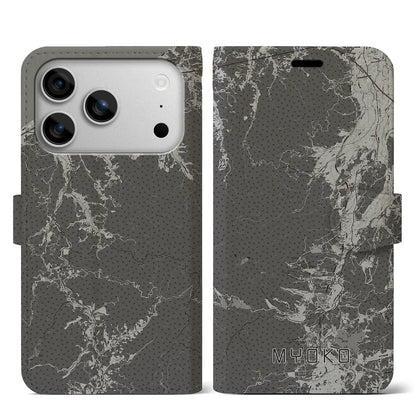 【妙高（新潟県）】地図柄iPhoneケース（手帳タイプ）