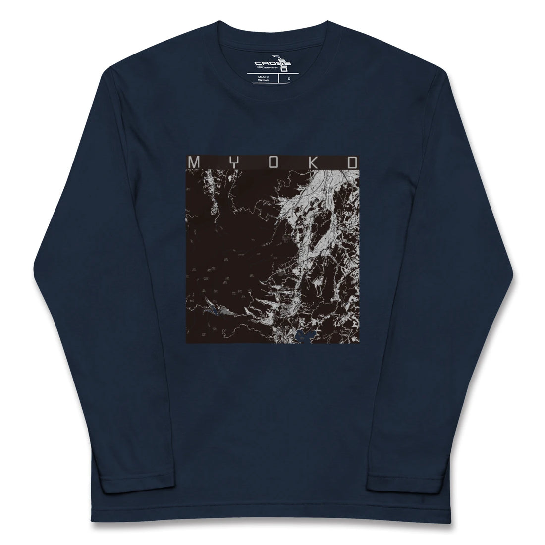 【妙高(新潟県)】地図柄ロングスリーブTシャツ