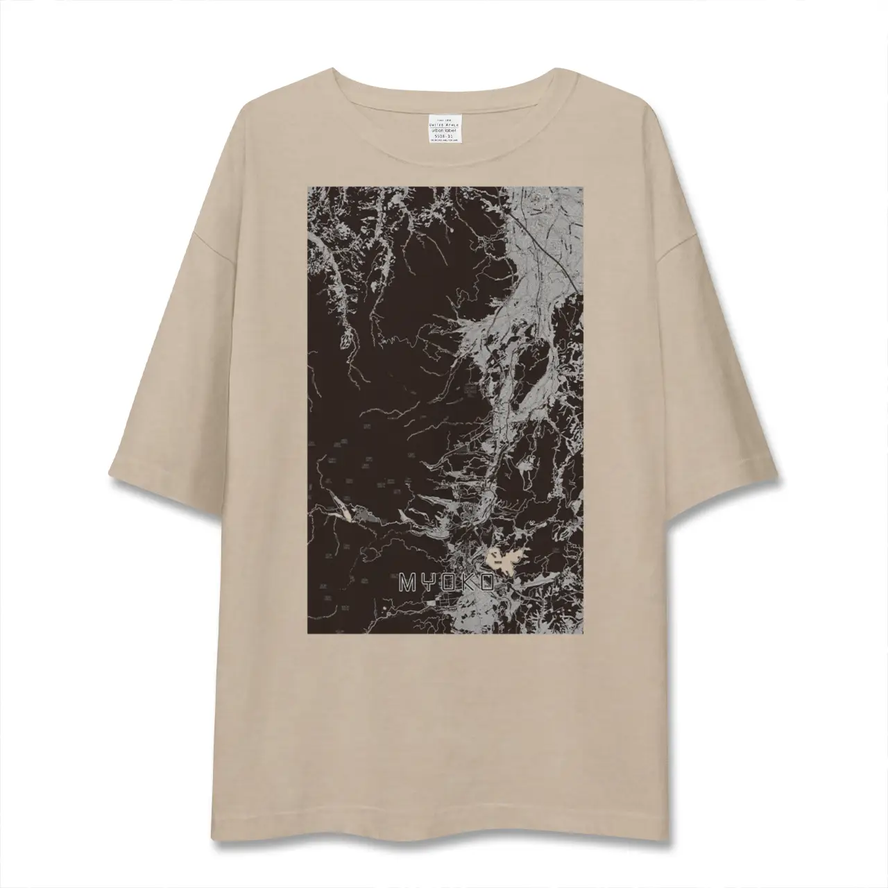 【妙高（新潟県）】地図柄ビッグシルエットTシャツ