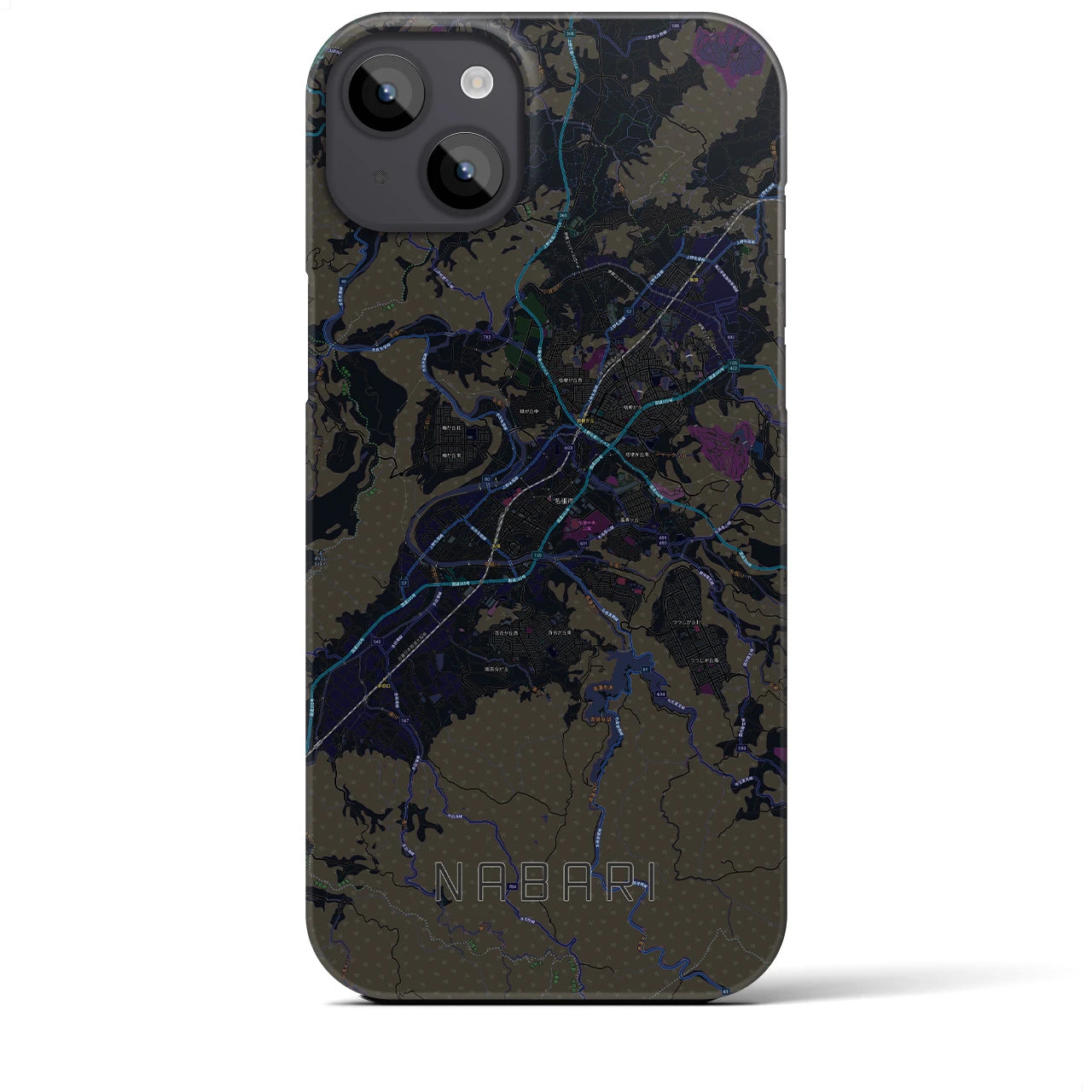 【名張（三重県）】地図柄iPhoneケース（バックカバータイプ）