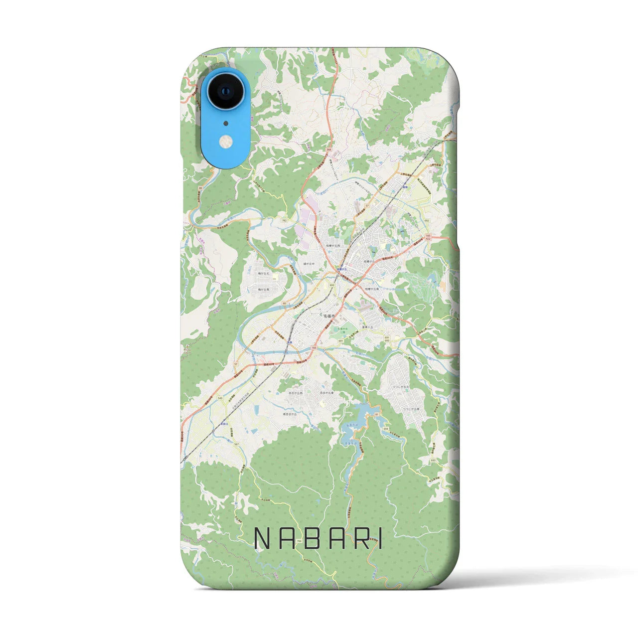 【名張（三重県）】地図柄iPhoneケース（バックカバータイプ）