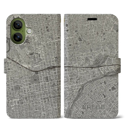 【苗穂（北海道）】地図柄iPhoneケース（手帳タイプ）