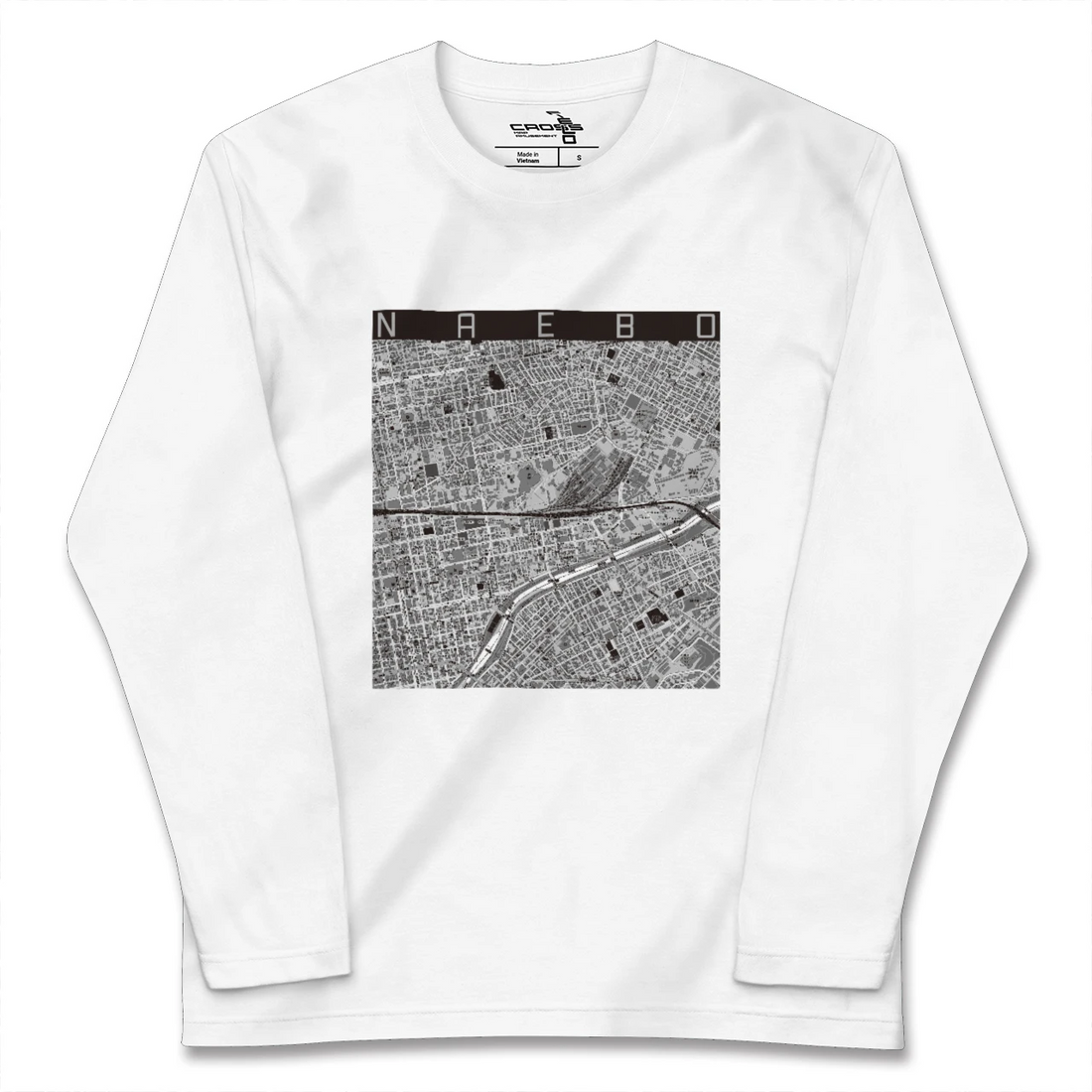 【苗穂(北海道)】地図柄ロングスリーブTシャツ