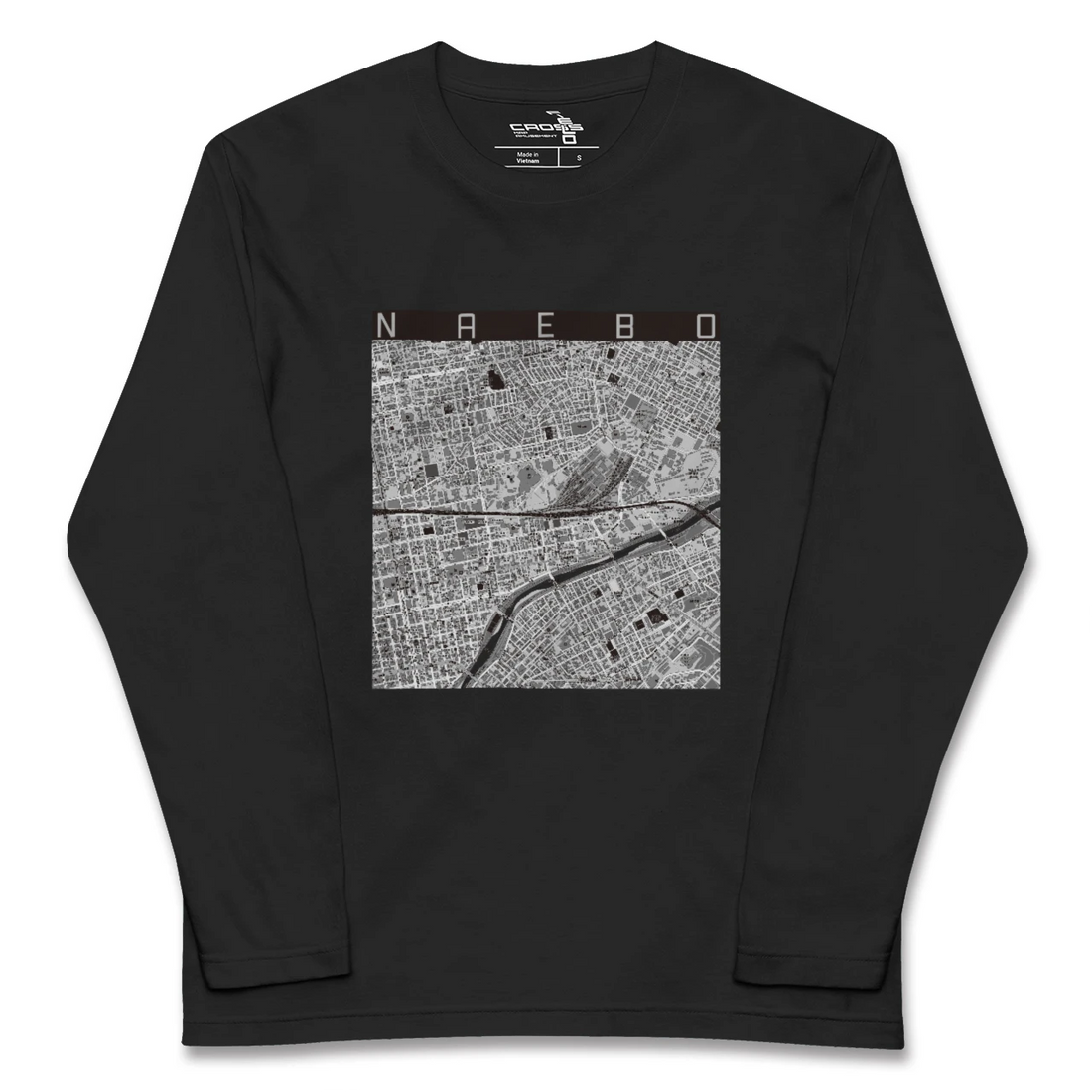 【苗穂(北海道)】地図柄ロングスリーブTシャツ
