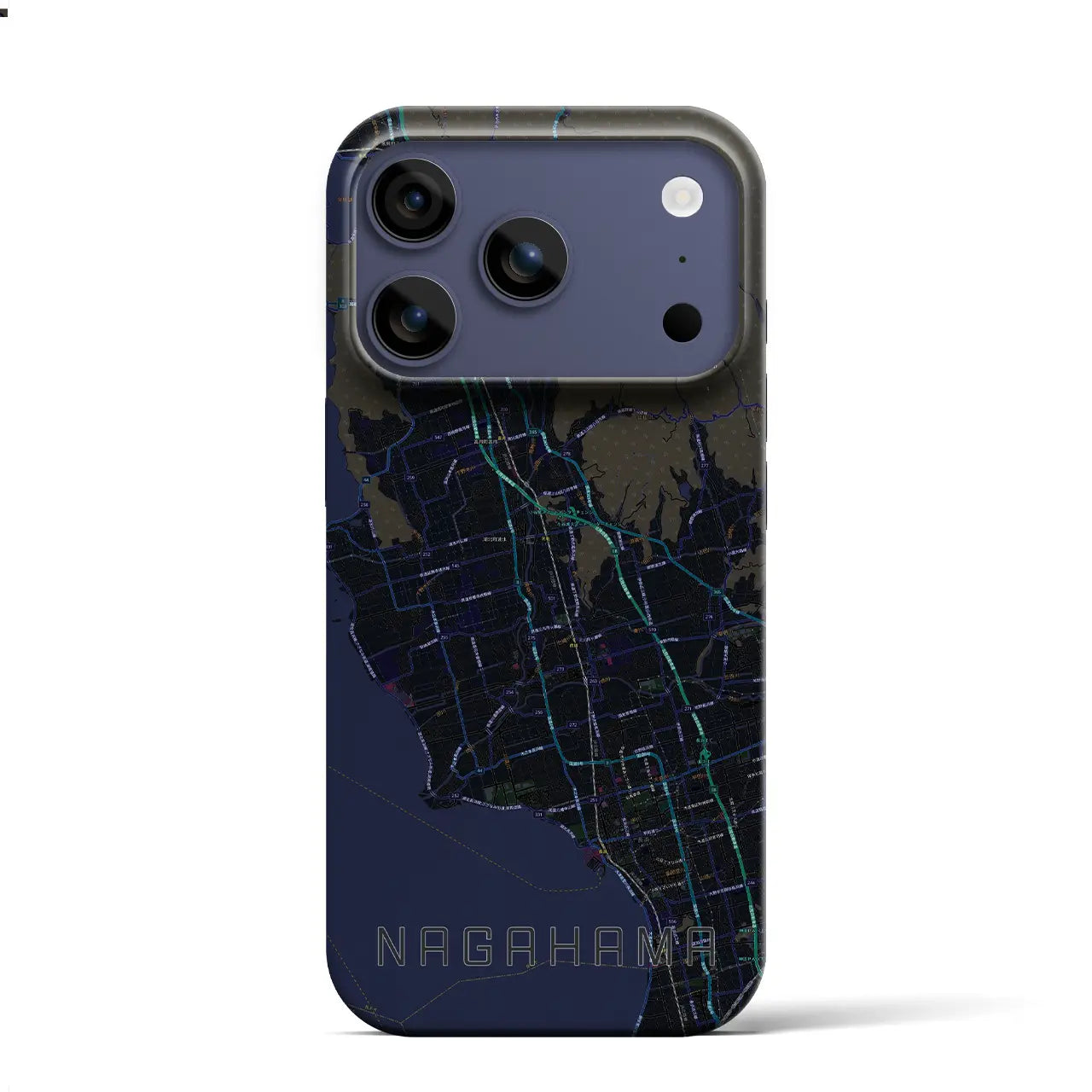 【長浜（滋賀県）】地図柄iPhoneケース（バックカバータイプ）