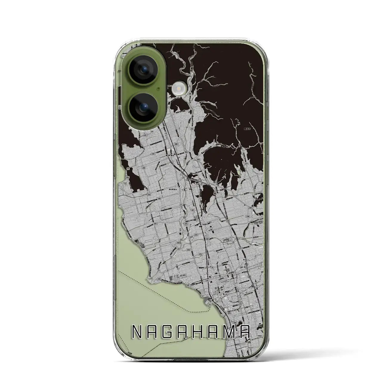 【長浜（滋賀県）】地図柄iPhoneケース（クリアタイプ）