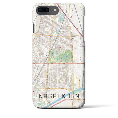 【長居公園（大阪府）】地図柄iPhoneケース（バックカバータイプ）