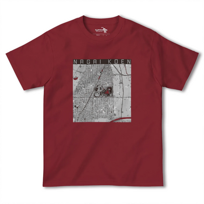 【長居公園（大阪府）】地図柄ヘビーウェイトTシャツ