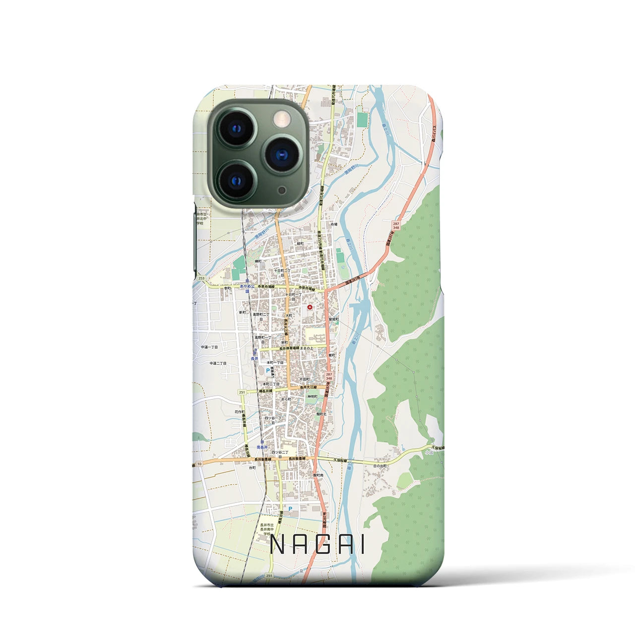 【長井（山形県）】地図柄iPhoneケース（バックカバータイプ）