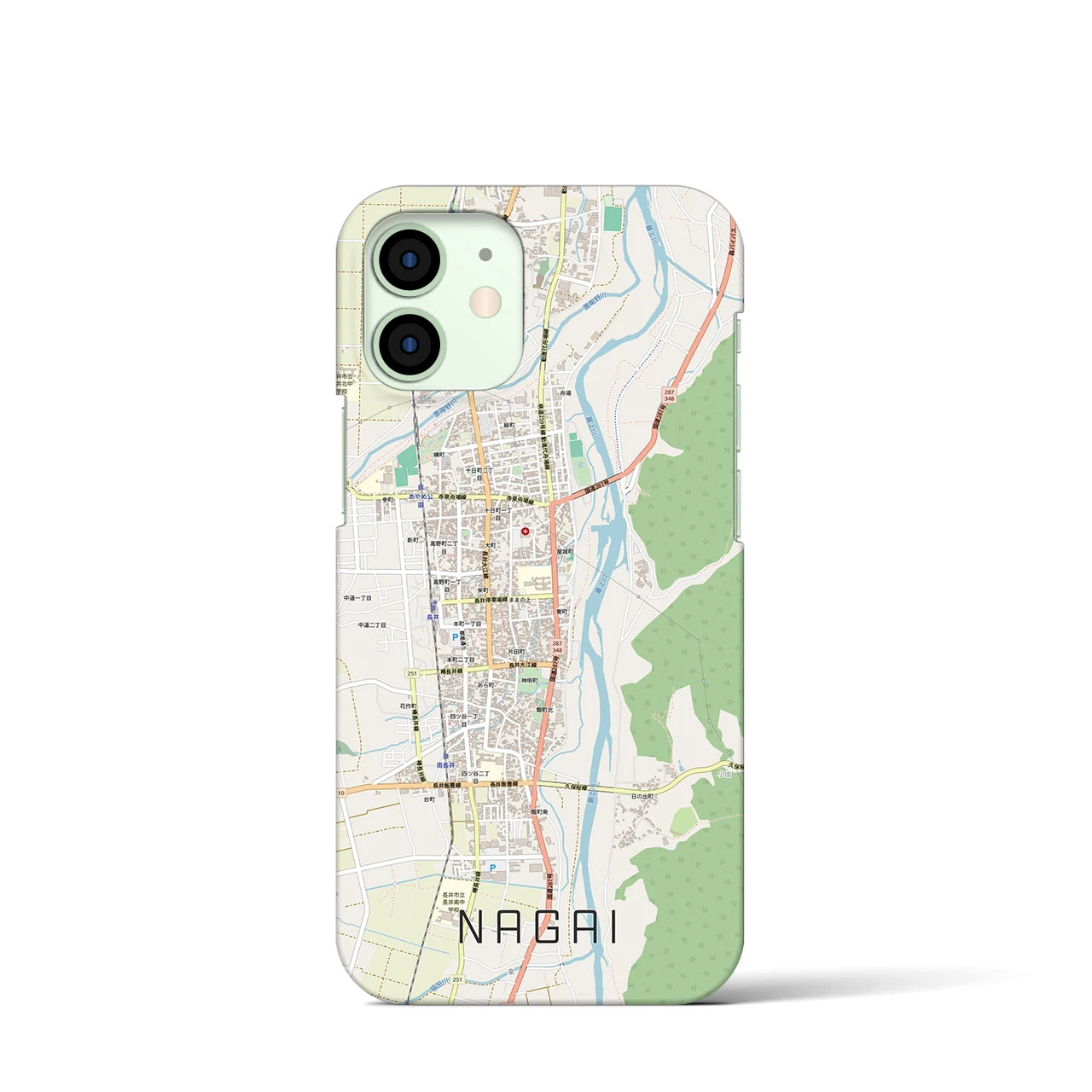 【長井（山形県）】地図柄iPhoneケース（バックカバータイプ）