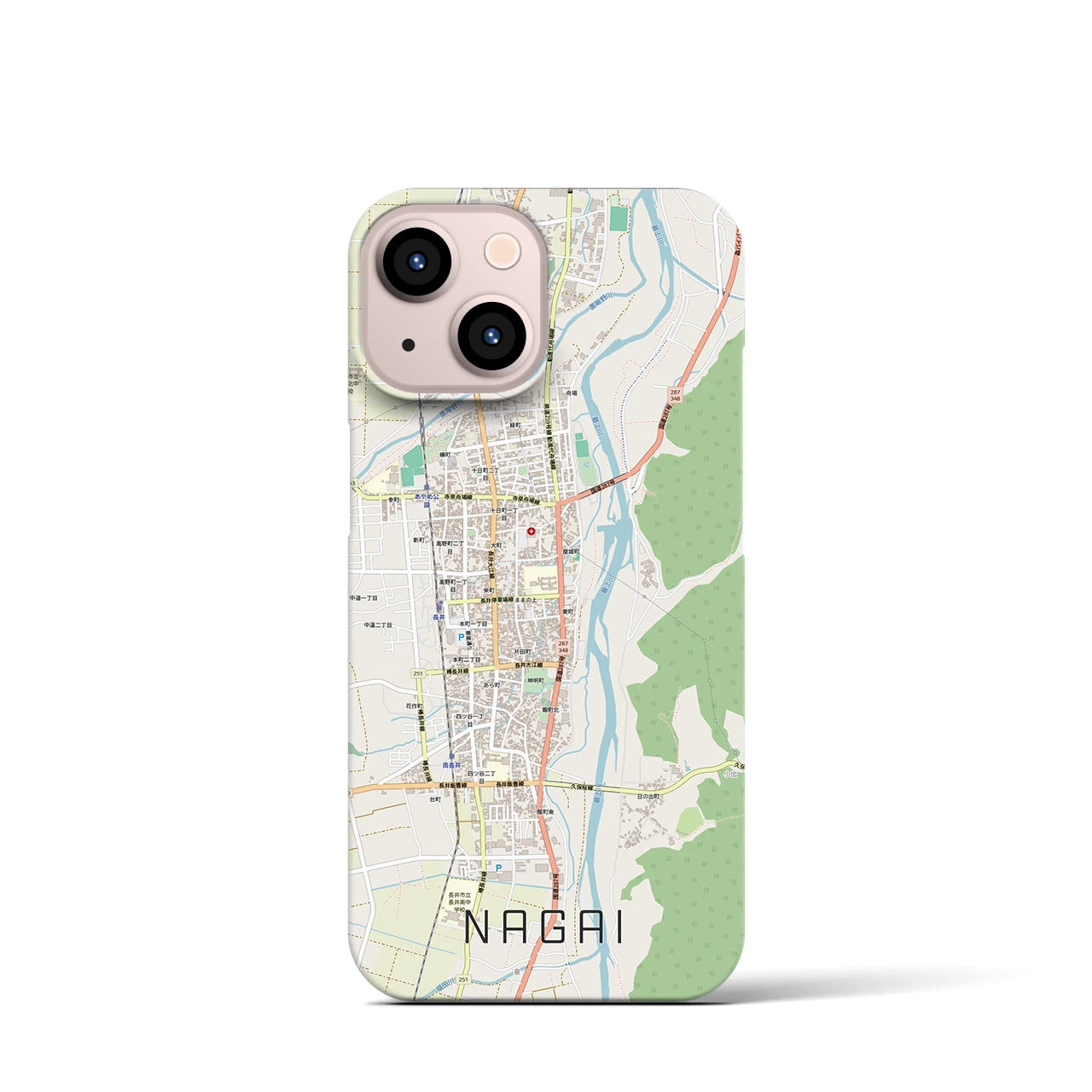 【長井（山形県）】地図柄iPhoneケース（バックカバータイプ）
