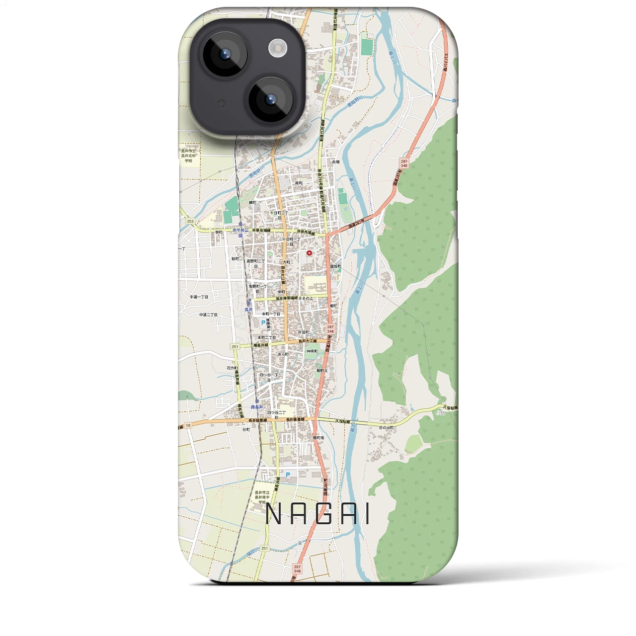 【長井（山形県）】地図柄iPhoneケース（バックカバータイプ）