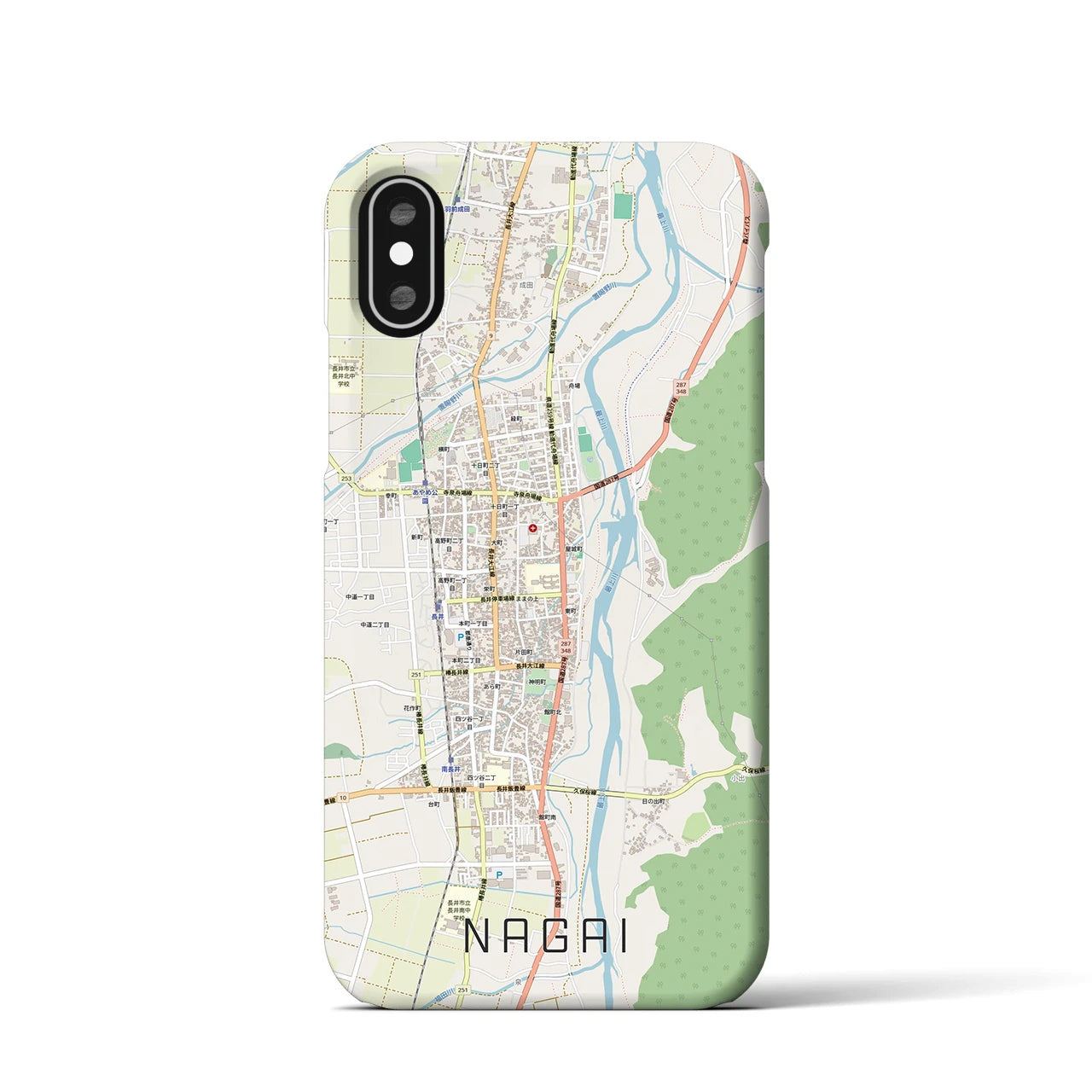【長井（山形県）】地図柄iPhoneケース（バックカバータイプ）