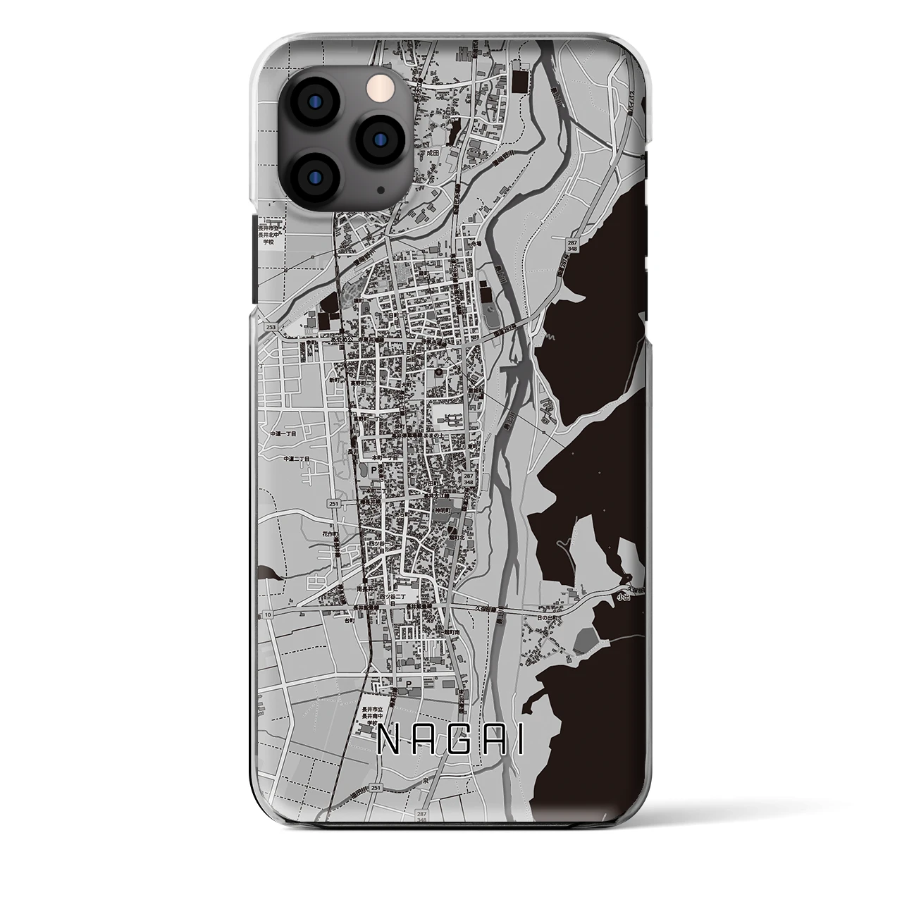 【長井（山形県）】地図柄iPhoneケース（クリアタイプ）