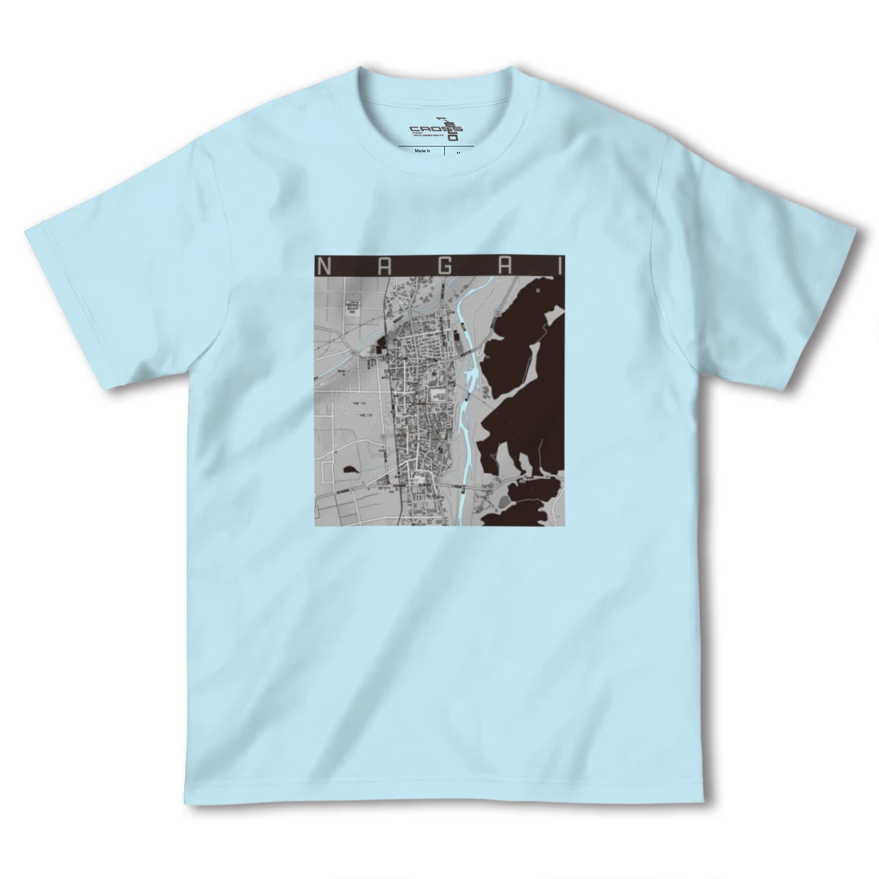 【長井（山形県）】地図柄ヘビーウェイトTシャツ
