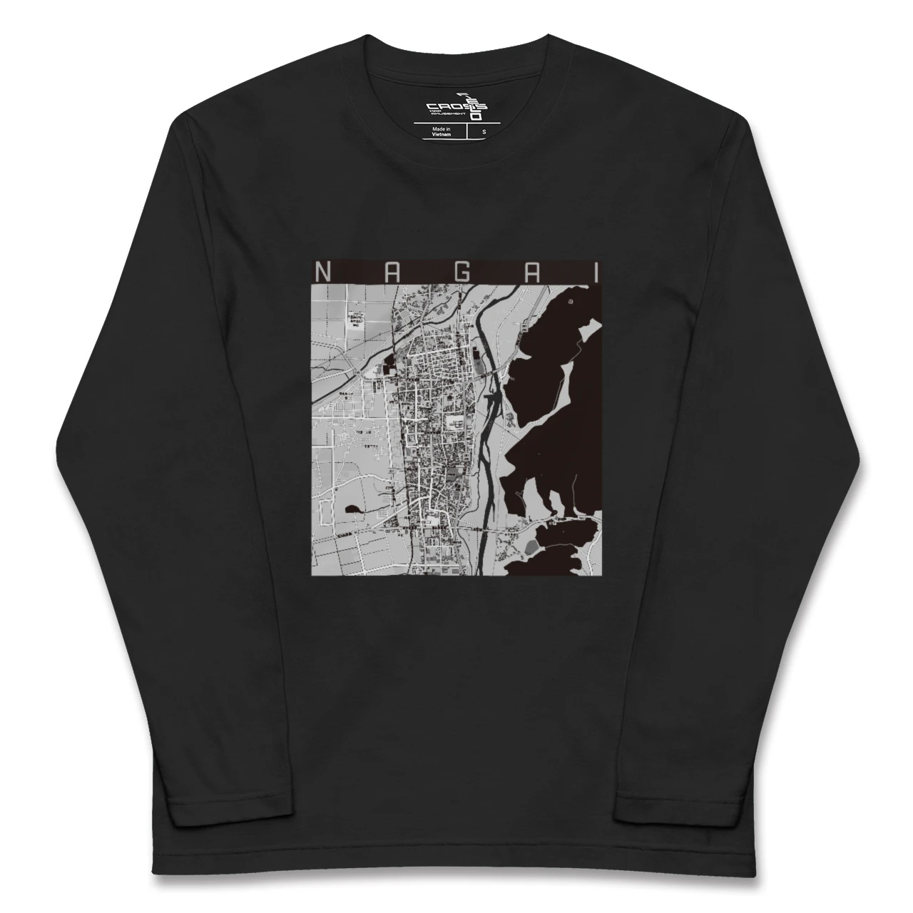【長井（山形県）】地図柄ロングスリーブTシャツ