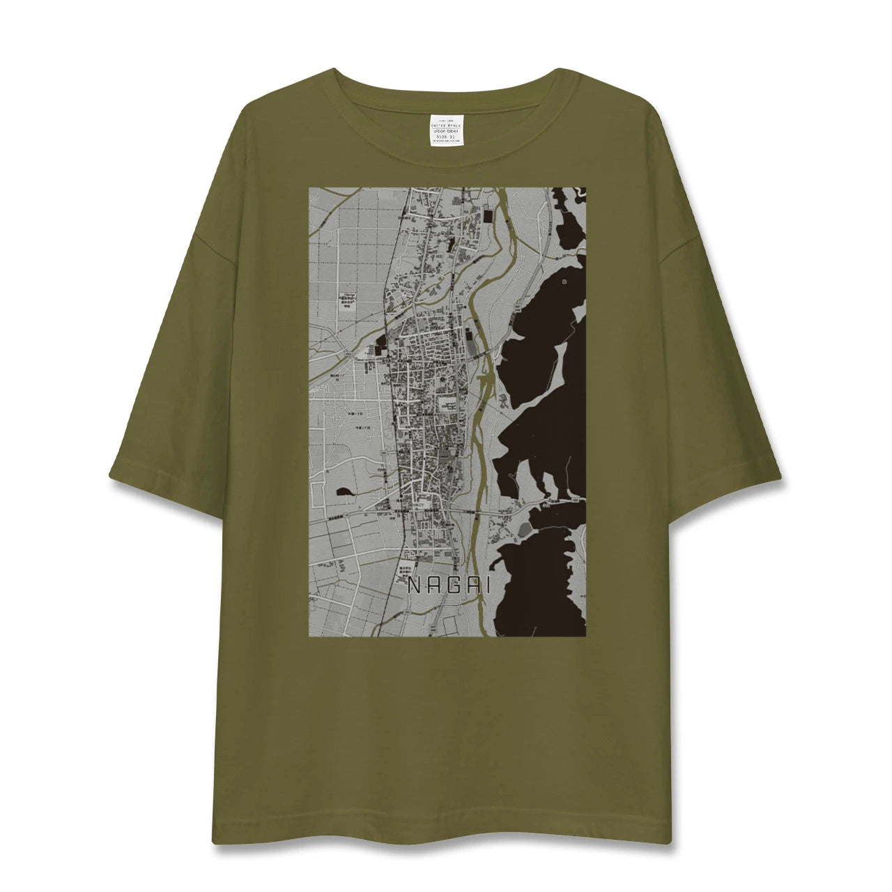 【長井（山形県）】地図柄ビッグシルエットTシャツ