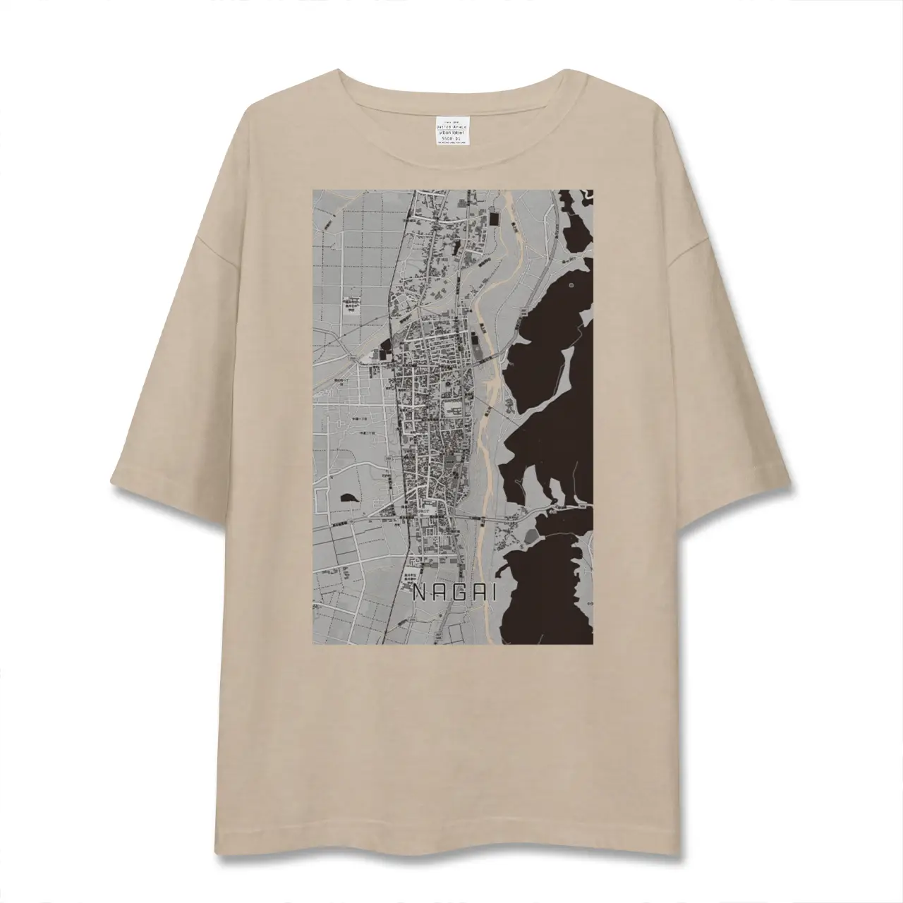 【長井（山形県）】地図柄ビッグシルエットTシャツ