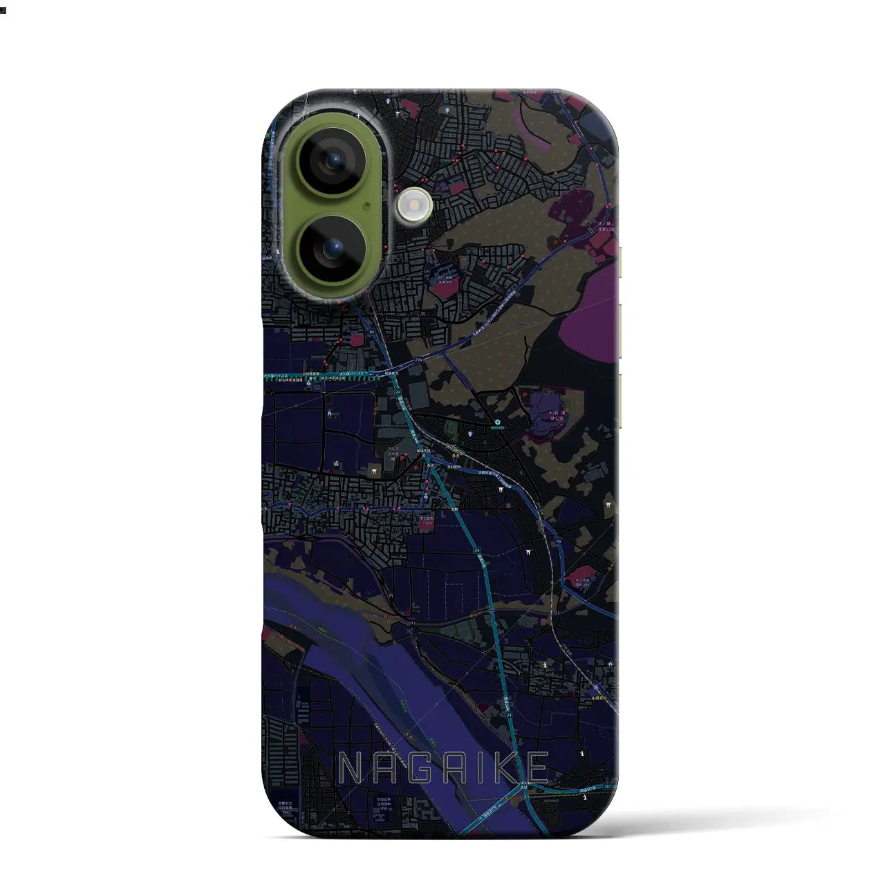 【長池（京都府）】地図柄iPhoneケース（バックカバータイプ）