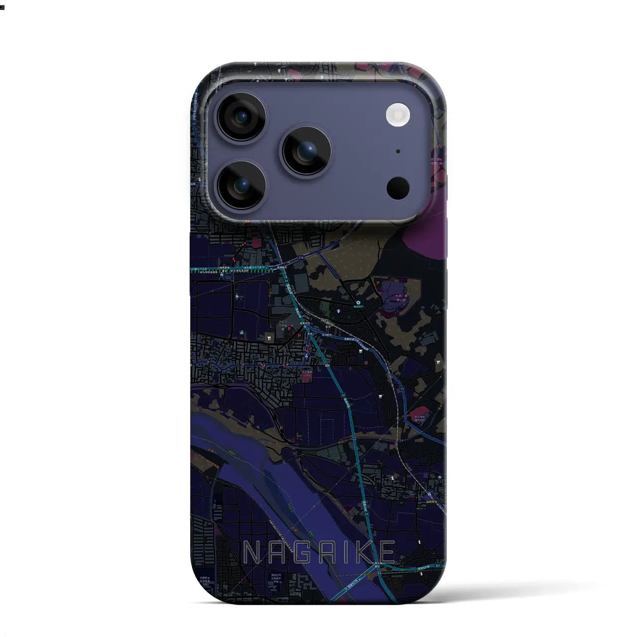 【長池（京都府）】地図柄iPhoneケース（バックカバータイプ）