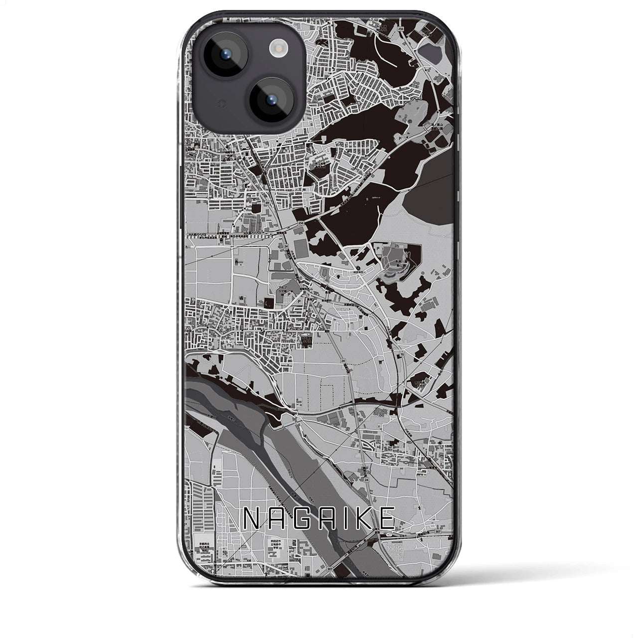 【長池（京都府）】地図柄iPhoneケース（クリアタイプ）