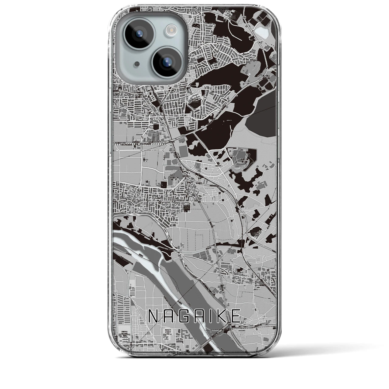 【長池（京都府）】地図柄iPhoneケース（クリアタイプ）