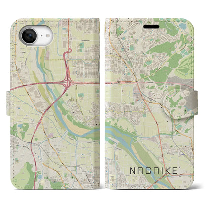 【長池（京都府）】地図柄iPhoneケース（手帳タイプ）