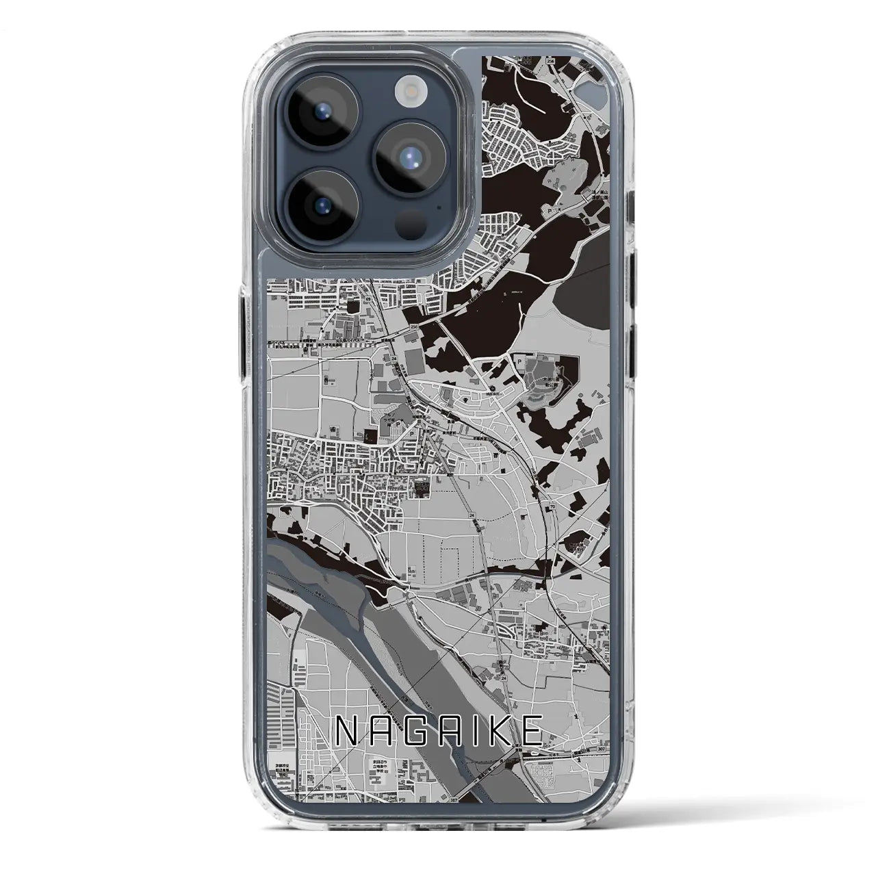 【長池（京都府）】地図柄iPhoneケース（MagSafeタイプ）
