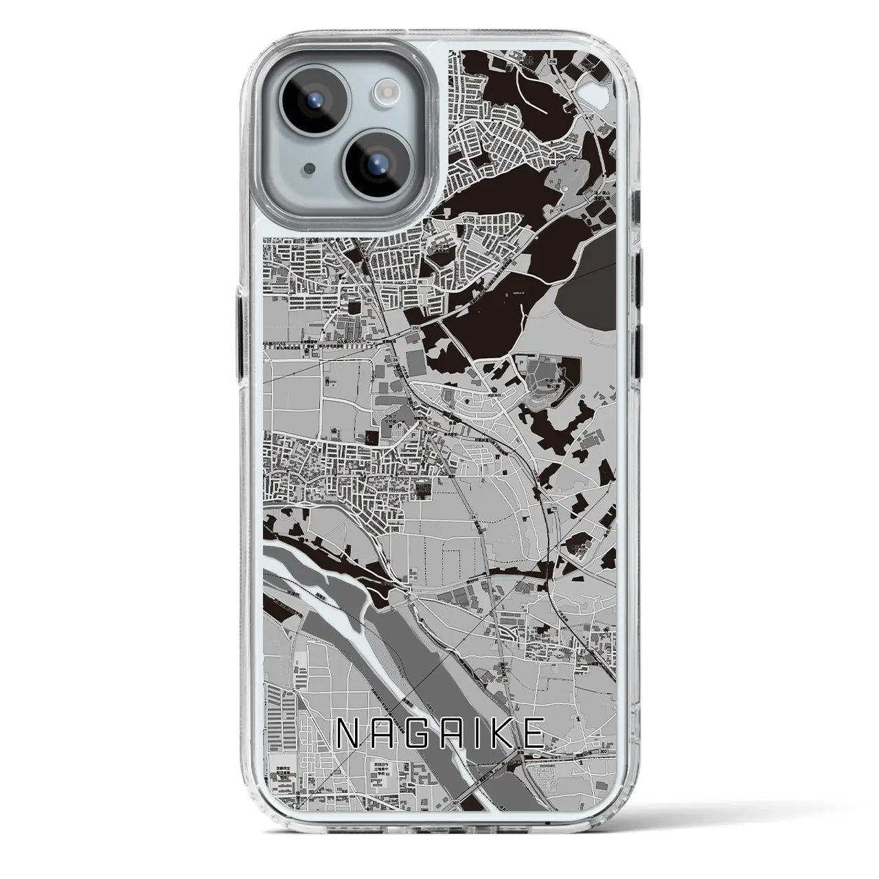 【長池（京都府）】地図柄iPhoneケース（MagSafeタイプ）