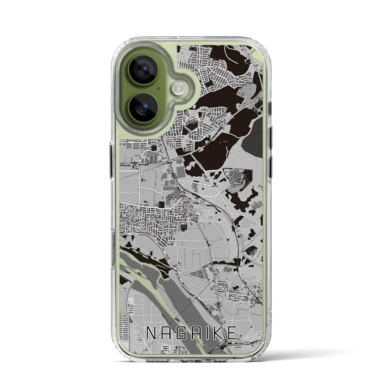 【長池（京都府）】地図柄iPhoneケース（MagSafeタイプ）