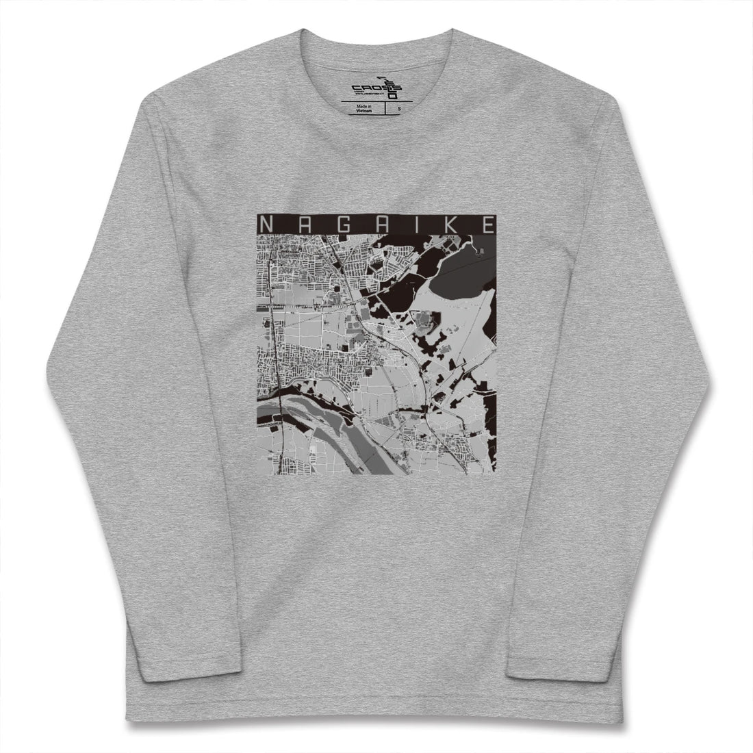 【長池（京都府）】地図柄ロングスリーブTシャツ