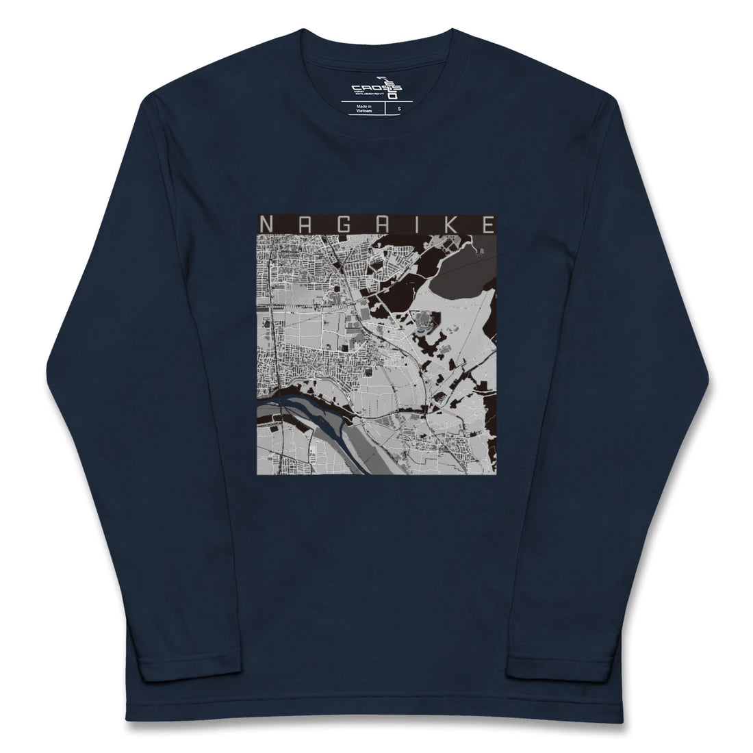 【長池（京都府）】地図柄ロングスリーブTシャツ