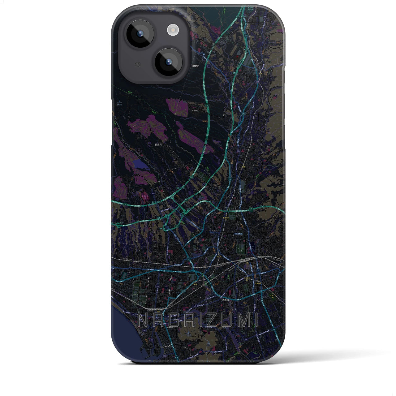 【長泉（静岡県）】地図柄iPhoneケース（バックカバータイプ）