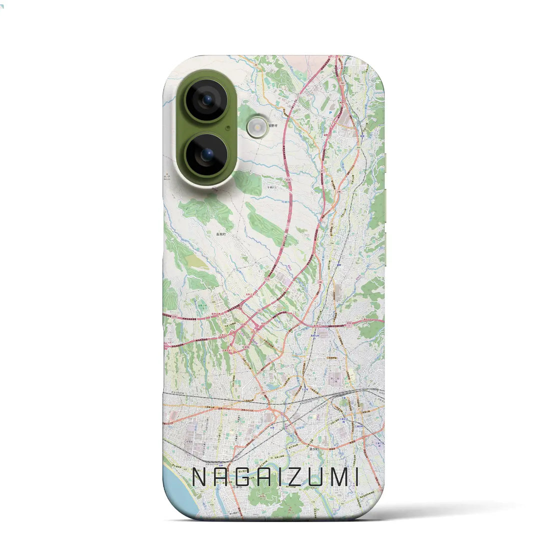 【長泉(静岡県)】地図柄iPhoneケース(バックカバータイプ)ブラック・iPhone 17 Pro Max 用