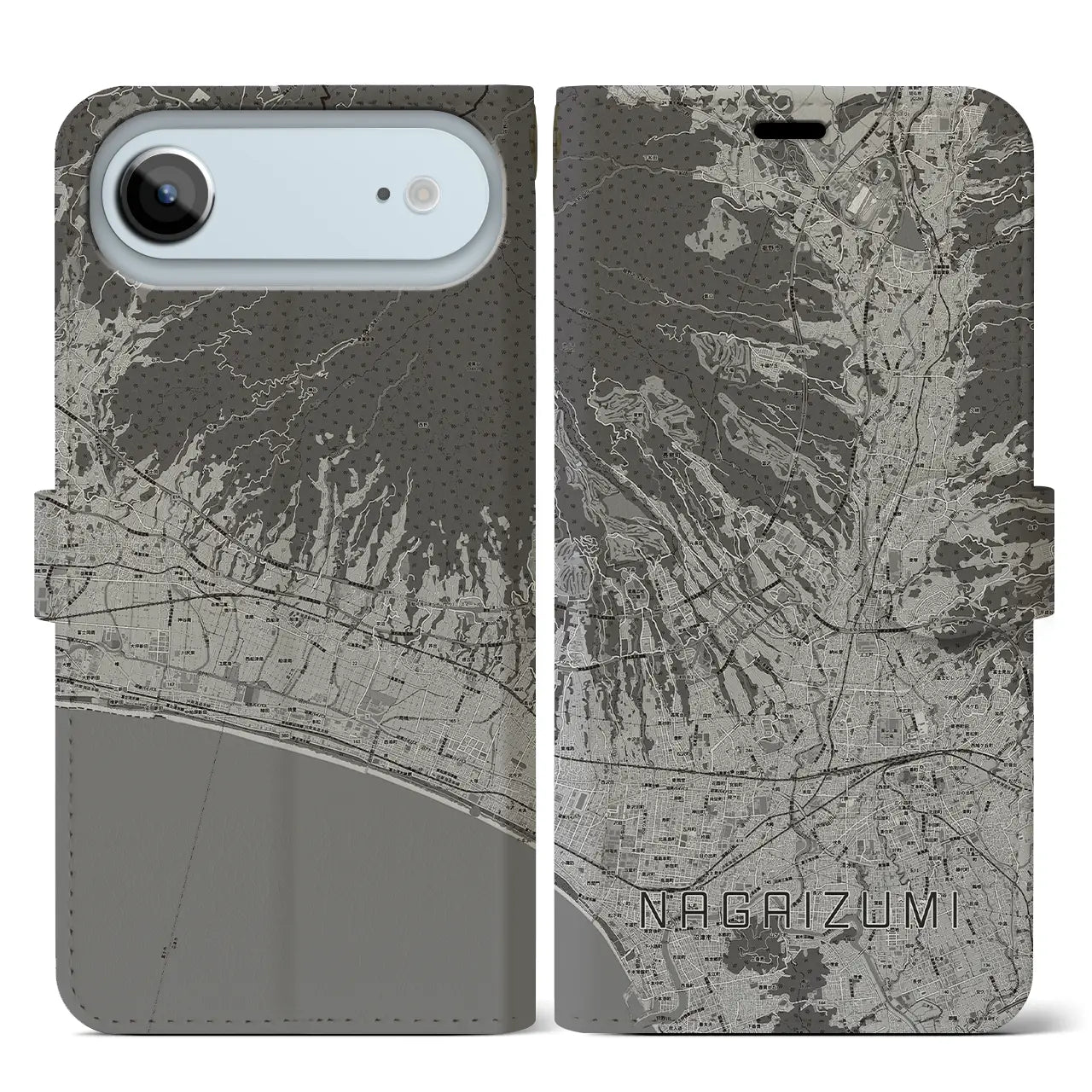 【長泉（静岡県）】地図柄iPhoneケース（手帳タイプ）