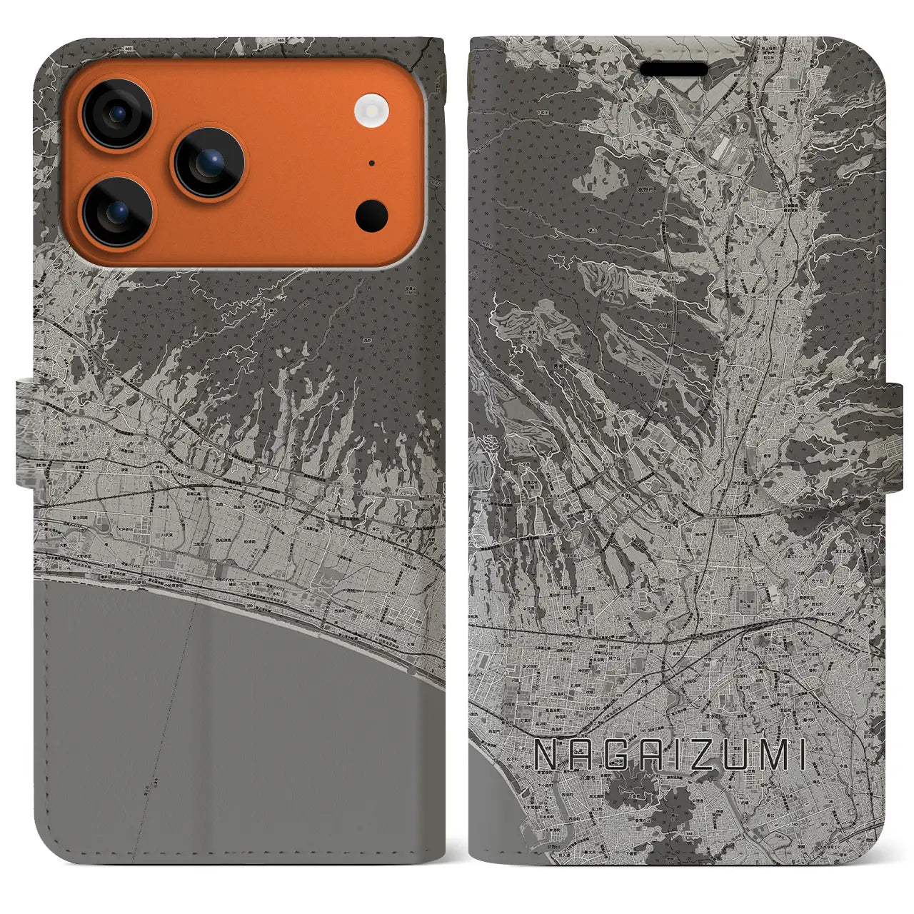 【長泉（静岡県）】地図柄iPhoneケース（手帳タイプ）