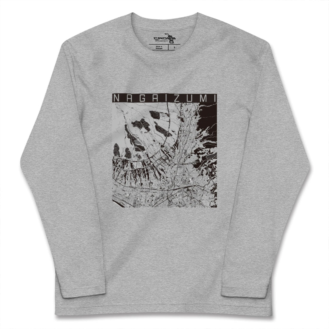 【長泉（静岡県）】地図柄ロングスリーブTシャツ