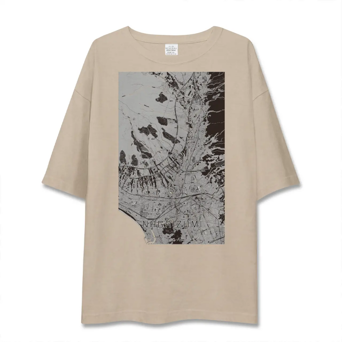 【長泉（静岡県）】地図柄ビッグシルエットTシャツ
