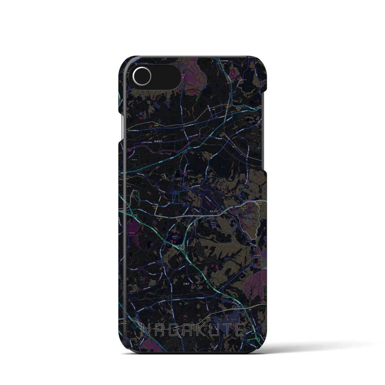 【長久手（愛知県）】地図柄iPhoneケース（バックカバータイプ）