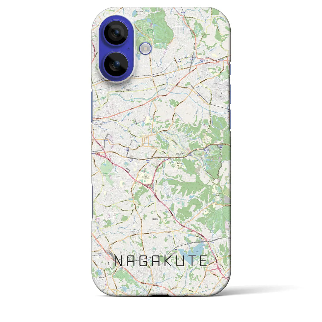 【長久手(愛知県)】地図柄iPhoneケース(バックカバータイプ)ナチュラル・iPhone 16 Pro Max 用