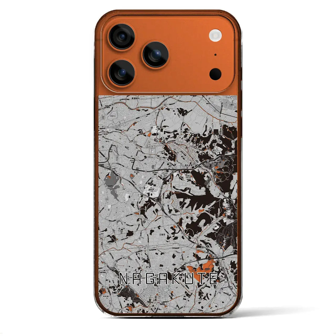 【長久手(愛知県)】地図柄iPhoneケース(クリアタイプ)モノトーン・iPhone 17 Pro Max 用