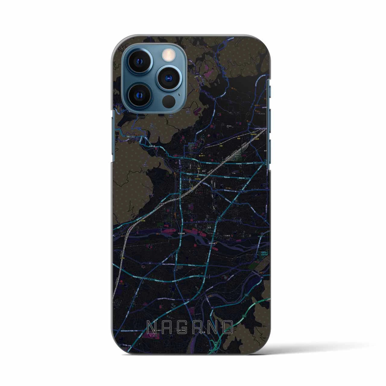 【長野（長野県）】地図柄iPhoneケース（バックカバータイプ）