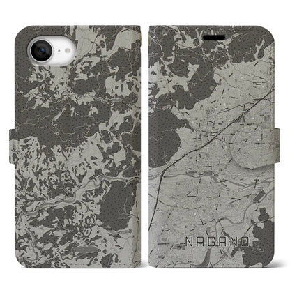 【長野（長野県）】地図柄iPhoneケース（手帳タイプ）