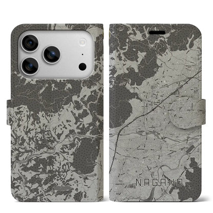 【長野（長野県）】地図柄iPhoneケース（手帳タイプ）