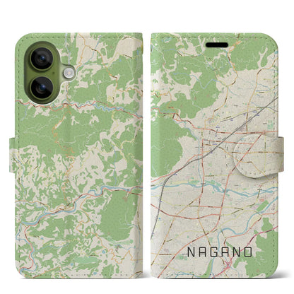 【長野（長野県）】地図柄iPhoneケース（手帳タイプ）