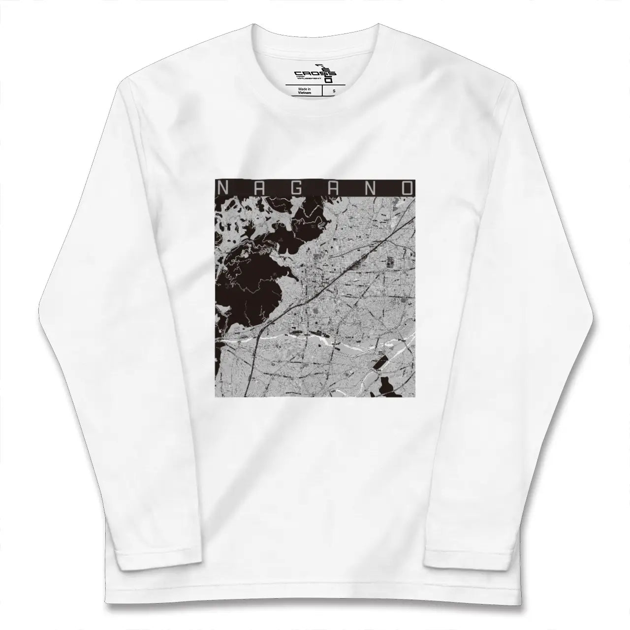 【長野（長野県）】地図柄ロングスリーブTシャツ