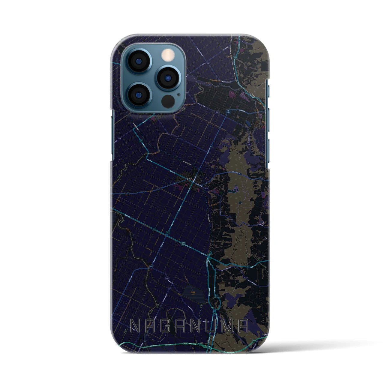 【長沼（北海道）】地図柄iPhoneケース（バックカバータイプ）