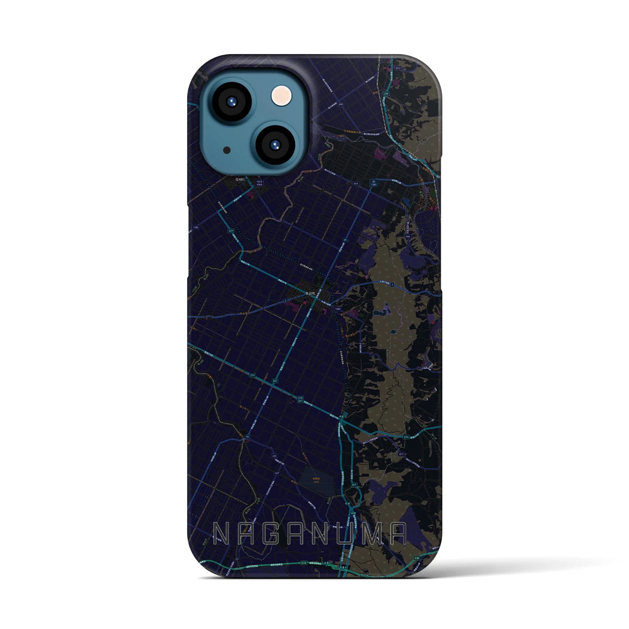 【長沼（北海道）】地図柄iPhoneケース（バックカバータイプ）
