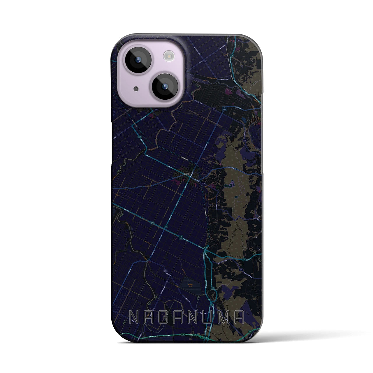 【長沼（北海道）】地図柄iPhoneケース（バックカバータイプ）