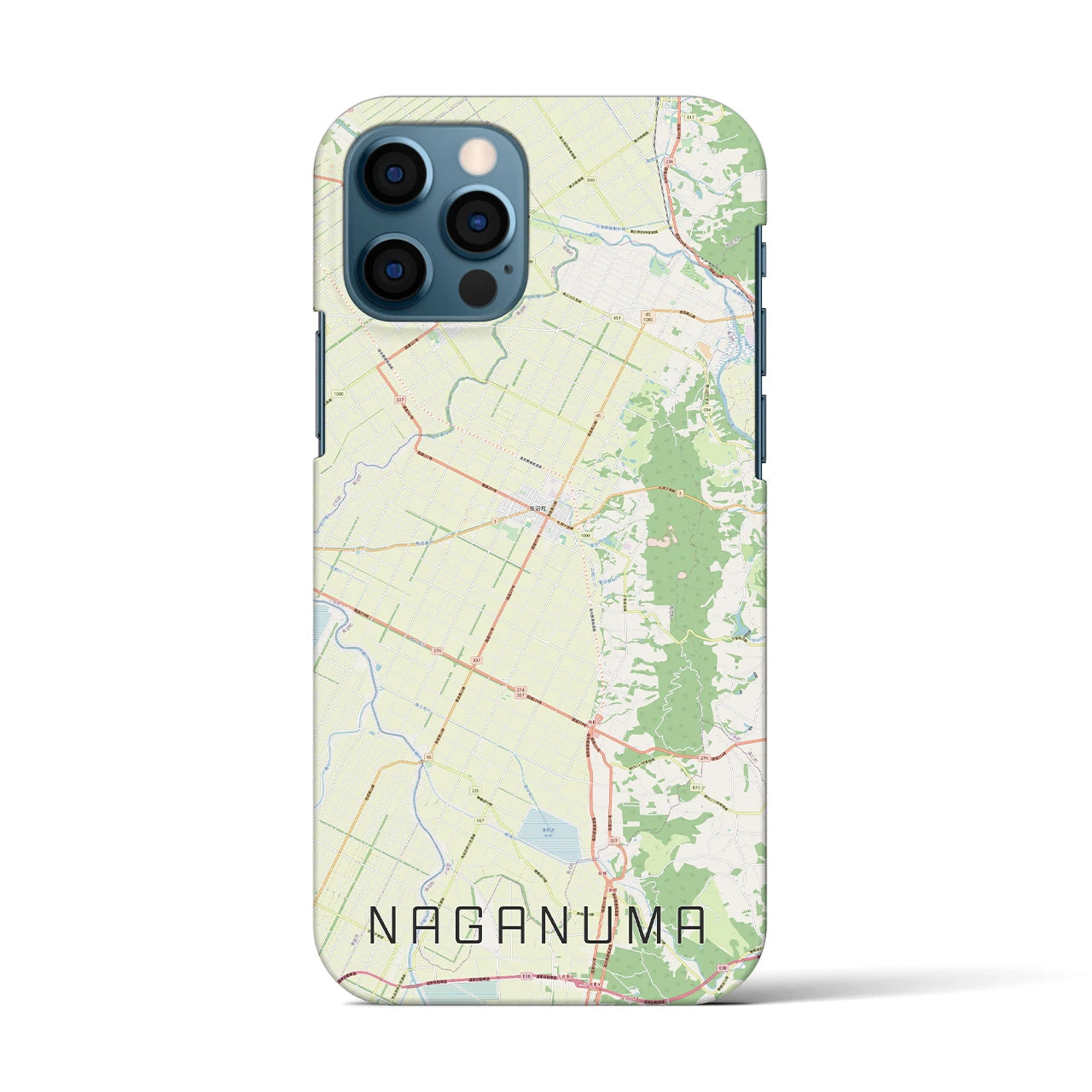 【長沼（北海道）】地図柄iPhoneケース（バックカバータイプ）
